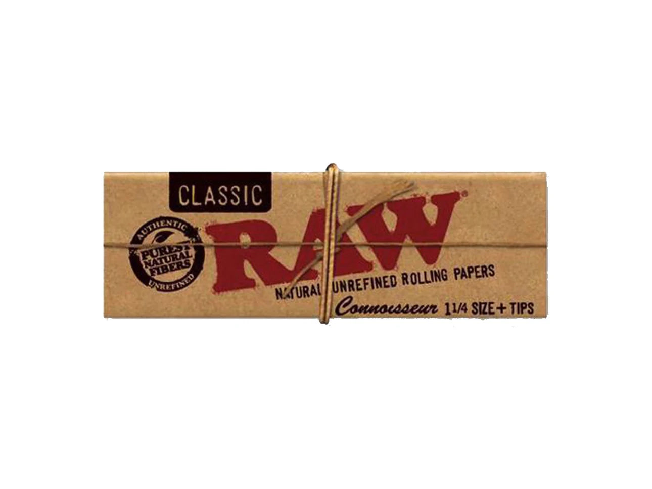 Raw Rolling Papers Connoisseur 1 1/4 Size + Tips