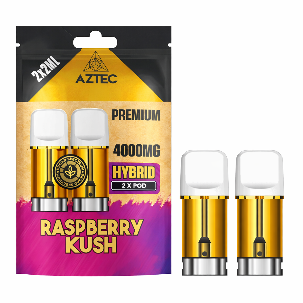 Aztec replacement pods displayed on a pure white background with clear pod and label detailing.
