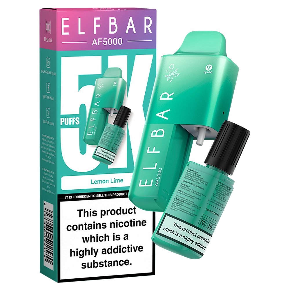 Elf Bar AF5000 Puffs Disposable Vape Device - BOX OF 5