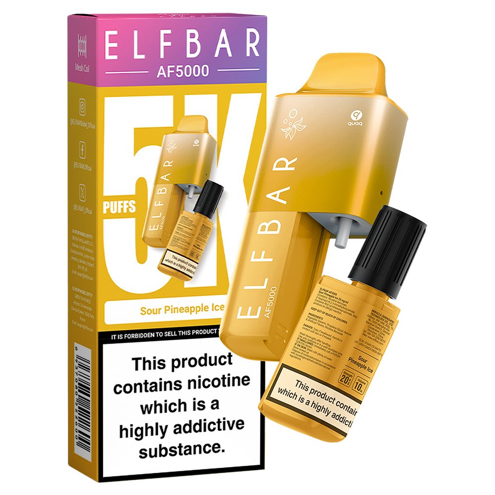 Elf Bar AF5000 Puffs Disposable Vape Device - BOX OF 5