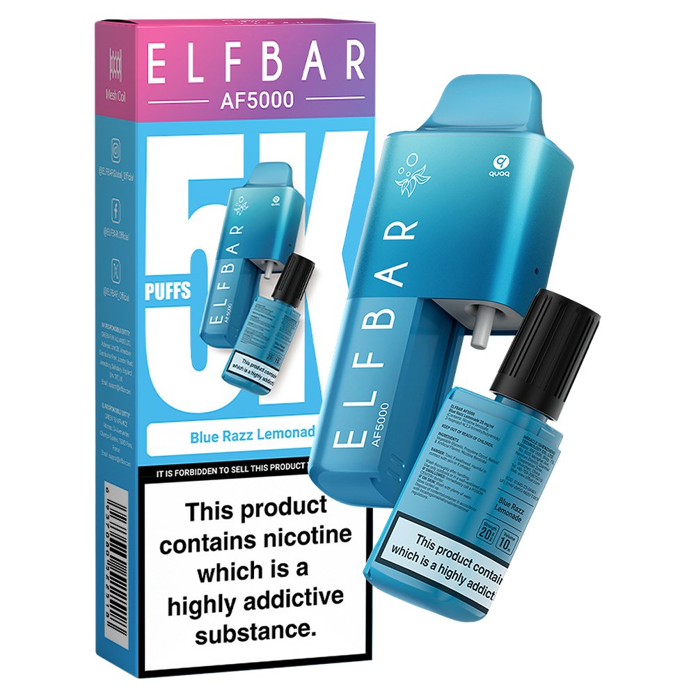 Elf Bar AF5000 Puffs Disposable Vape Device - BOX OF 5
