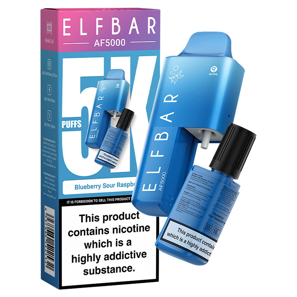 Elf Bar AF5000 Puffs Disposable Vape Device - BOX OF 5