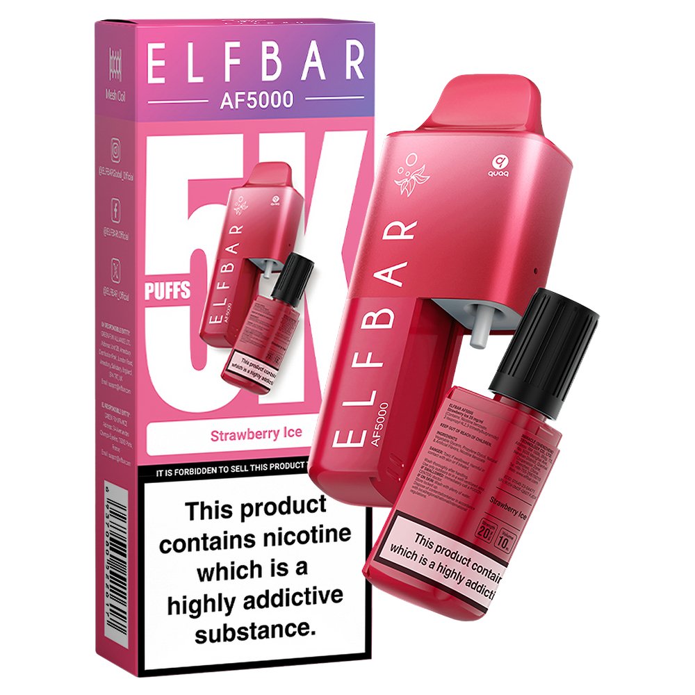 Elf Bar AF5000 Puffs Disposable Vape Device - BOX OF 5
