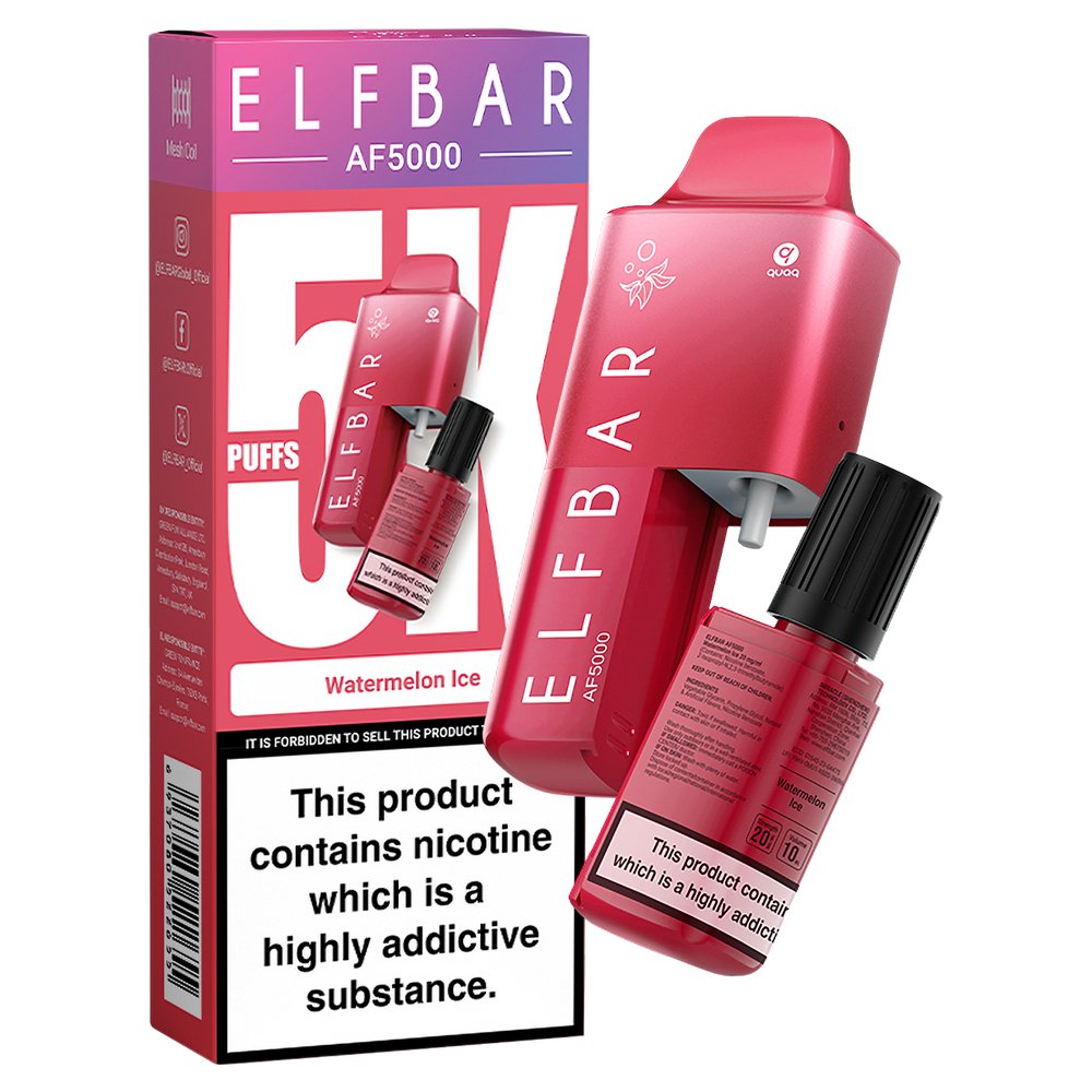 Elf Bar AF5000 Puffs Disposable Vape Device - BOX OF 5