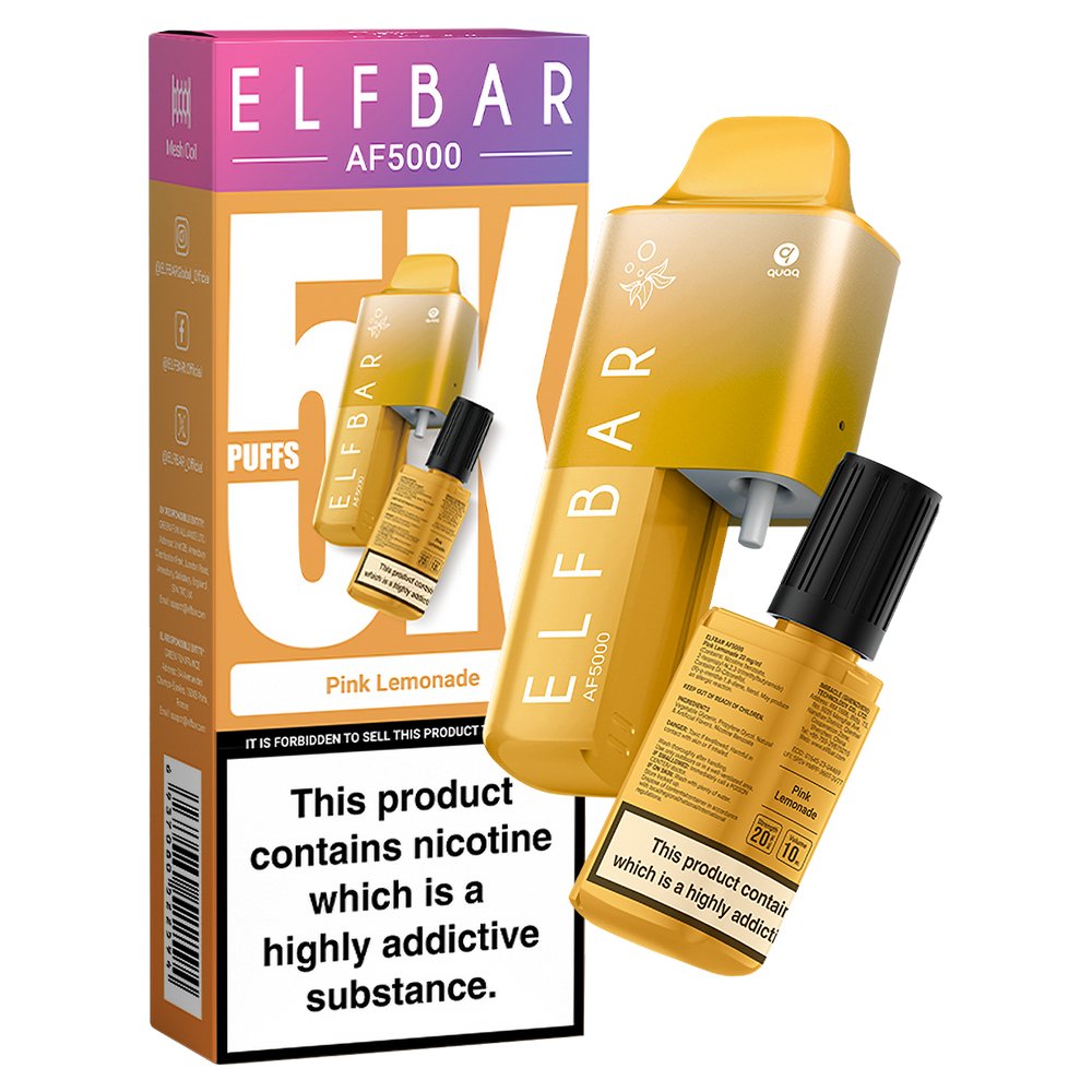 Elf Bar AF5000 Puffs Disposable Vape Device - BOX OF 5
