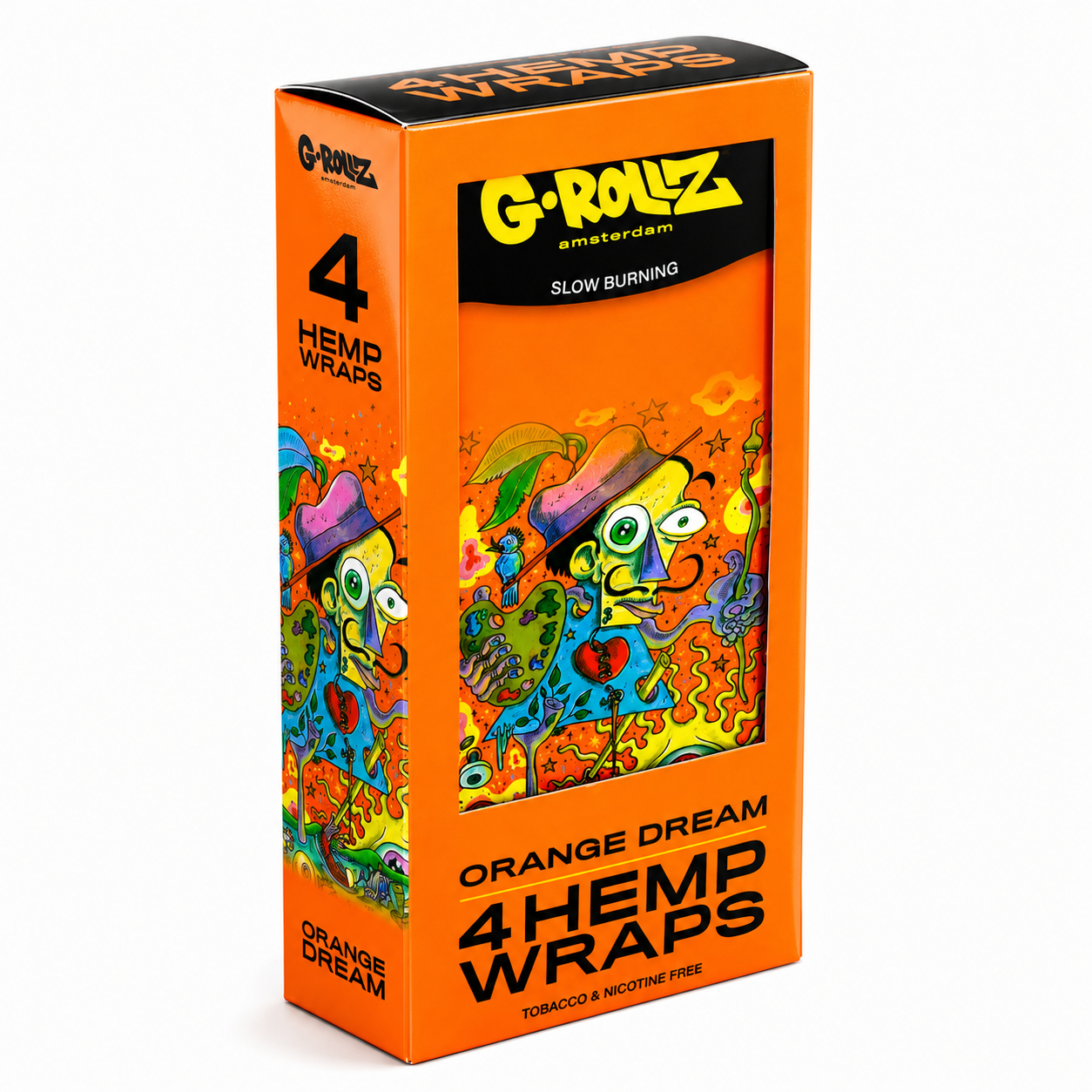 G‑Rollz Wraps Full Box of 15 Packs on a Pure White Background.
