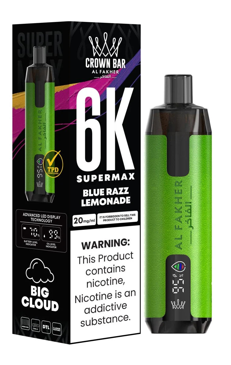 Al Fakher Supermax 6000 Puffs Disposable Vape 0.6%