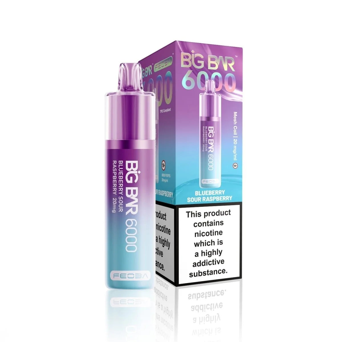 Feoba Big Bar 6000 Puffs Disposable Vape - (BOX OF 5)