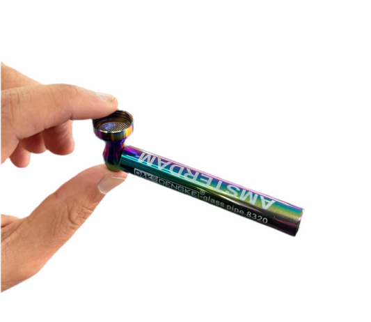 D&K High Quality Glass Multi-Coloured Smoking Pipe