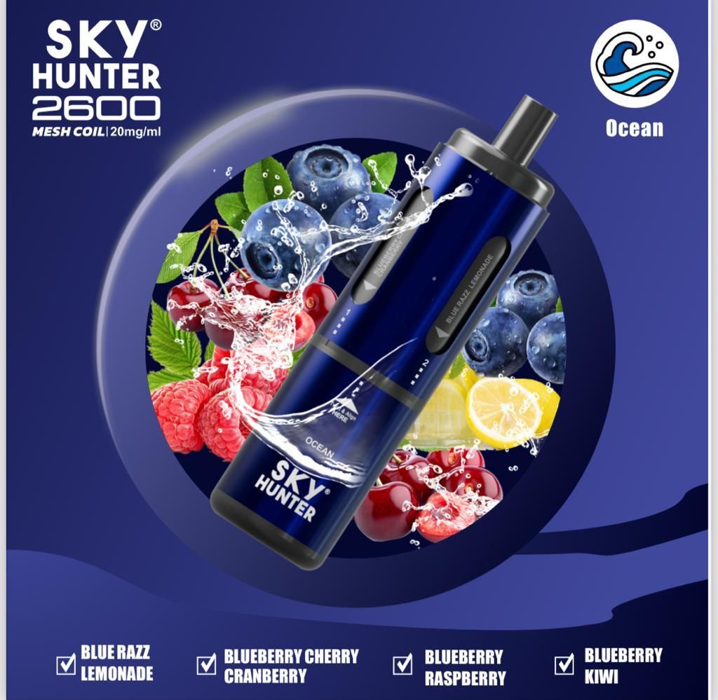 4 in 1 Sky Hunter 2600 Puffs Disposable Vape - (BOX OF 5)