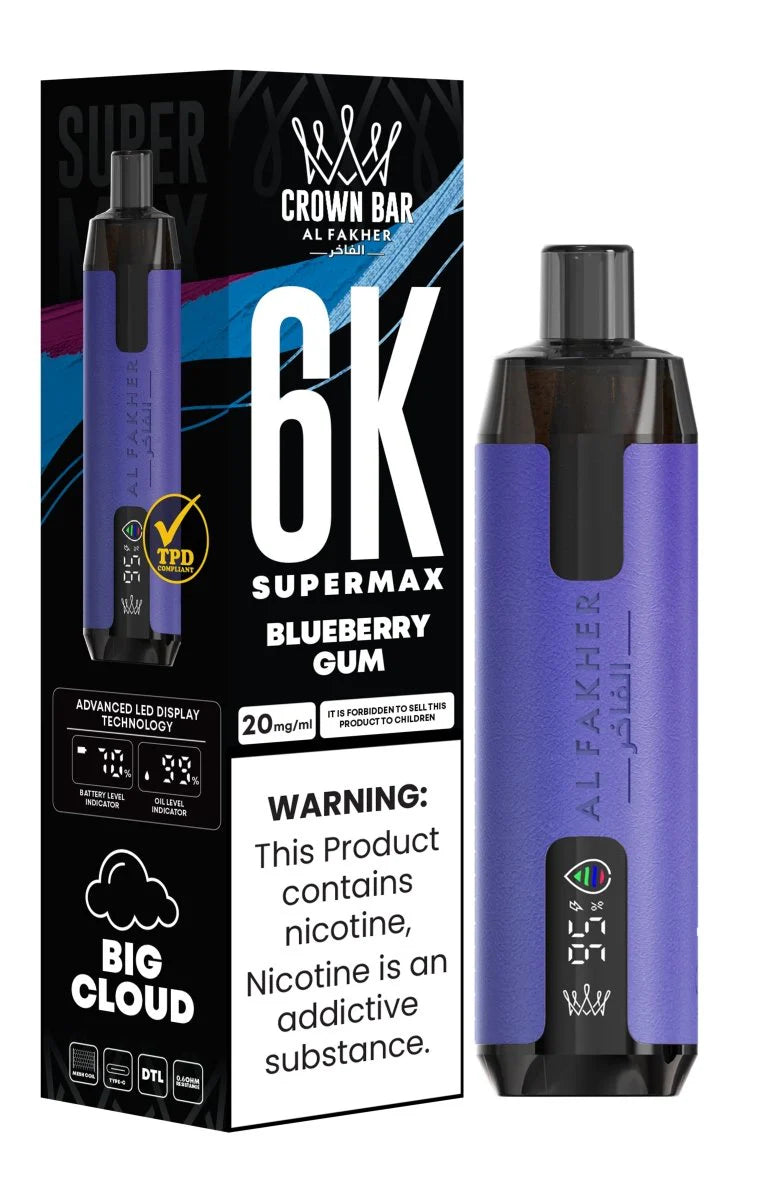 Al Fakher Supermax 6000 Disposable Vape - (BOX OF 10) - 0.6%