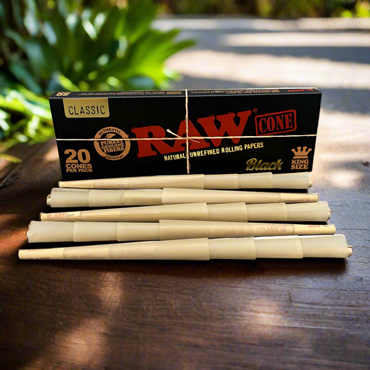 Raw Black Classic King Size Pre Rolled Cones 20pcs