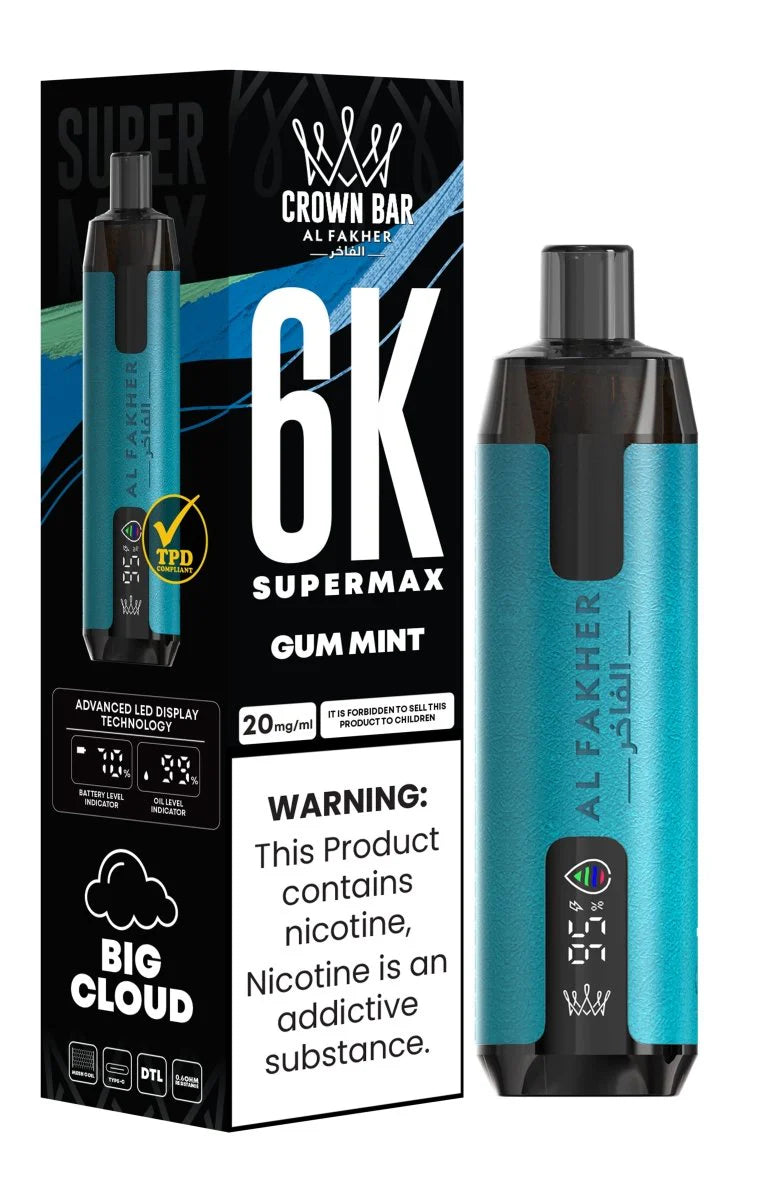 Al Fakher Supermax 6000 Puffs Disposable Vape 0.6%