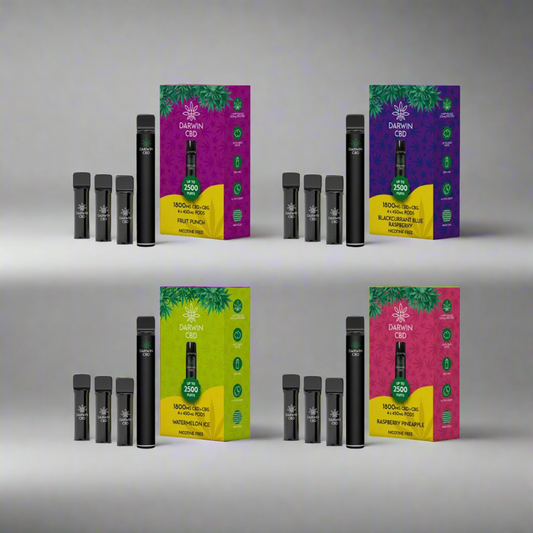 Darwin CBD 4 in 1 Pod Vape Kit 2500 Puffs (4x450mg Pods)