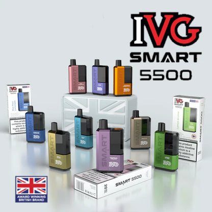 IVG Smart 5500 Puffs Rechargeable Vape - BOX OF 5
