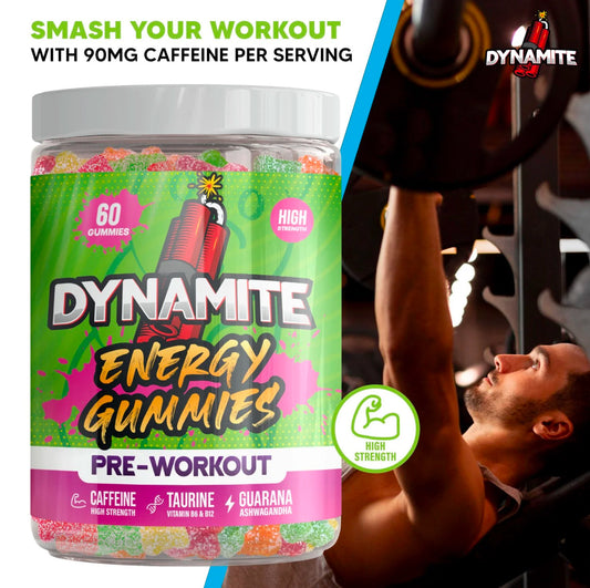 Dynamite Energy Gummies Vegan Friendly Gluten Free 60 Pack