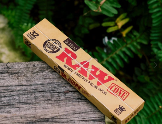 Raw King Size Pre Rolled Cones 32pc