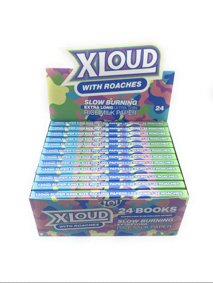 XLoud Extra Long Rolling Papers With Roach