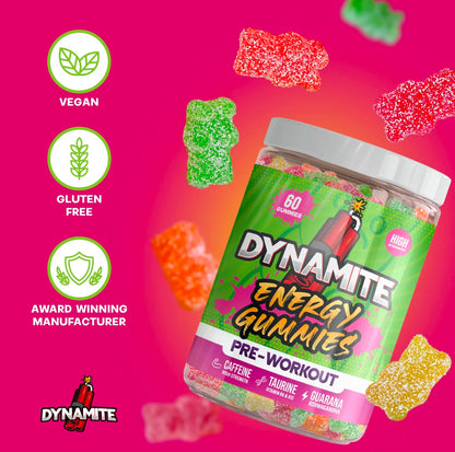 Dynamite Energy Gummies Vegan Friendly Gluten Free 60 Pack