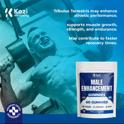 Kozi Wellbeing Health Supplement Male Enhancement Gummies 60 Pack High Strength
