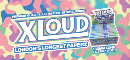 XLoud Extra Long Rolling Papers With Roach