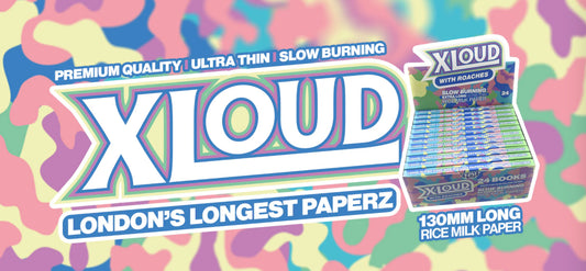 XLoud Extra Long Rolling Papers With Roach
