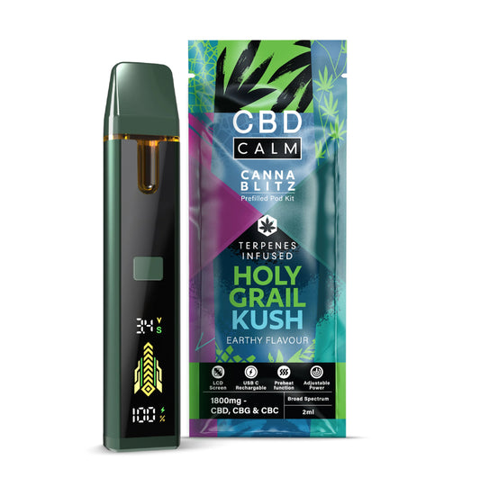 CBD Calm Cannablitz 1800mg Pre-Filled Vape Kit Terpene Infused