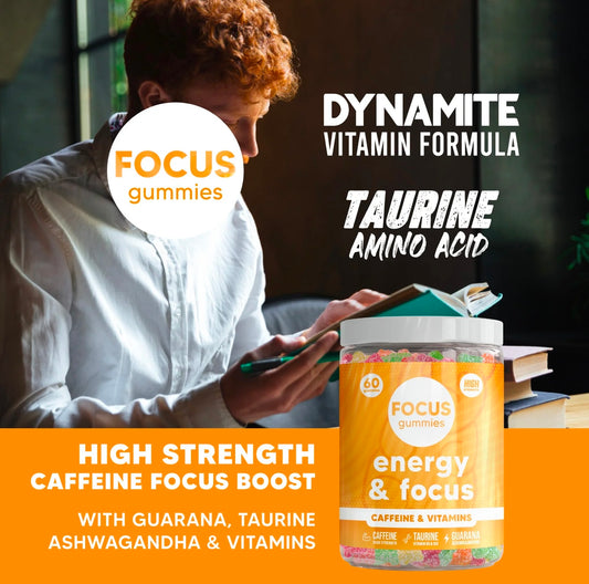 Focus & Energy Gummies High Strength Dynamite Gummies 60 Pack
