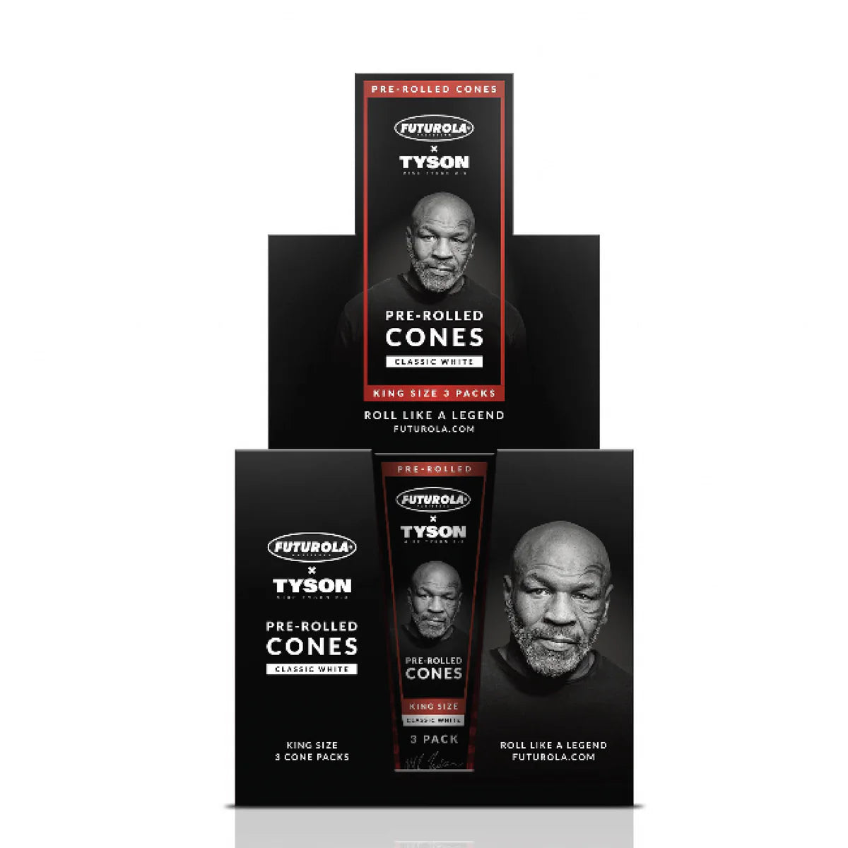Tyson x Futurola King Size PreRolled Cones 3 in 1 Pack (Pack of 30)