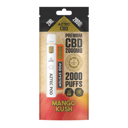 Aztec CBD 2000mg Broad Spectrum Rechargeable Vape