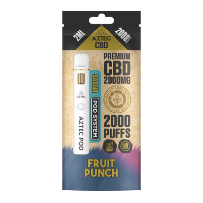 Aztec CBD 2000mg Broad Spectrum Rechargeable Vape
