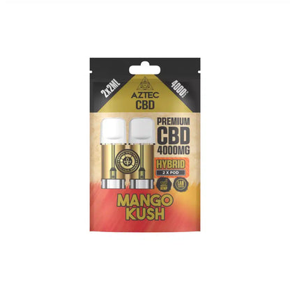 Aztec CBD 4000mg Broad Spectrum CBD Pods 2ml 4,000 Puffs 2 Pieces