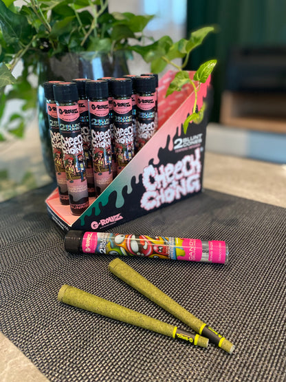 G Rollz Cheech & Chong Pre Rolled Cones 2pc Glass Tube