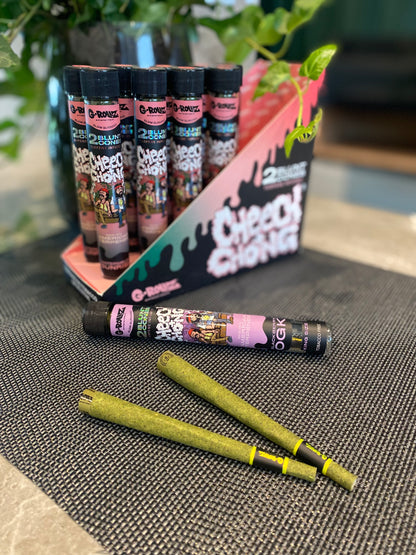 G Rollz Cheech & Chong Pre Rolled Cones 2pc Glass Tube