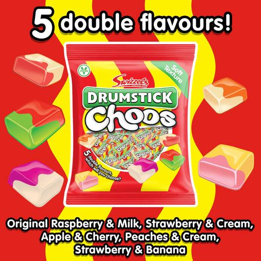 Swizzels Drumstick Choos – Single Pack (Vegan Friendly, Soft & Chewy)