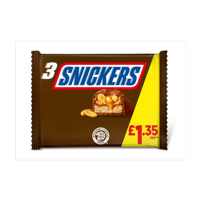 Snickers 3 Pack Chocolates 125.1g Pack of 22