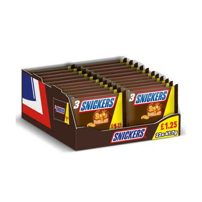 Snickers 3 Pack Chocolates 125.1g Pack of 22