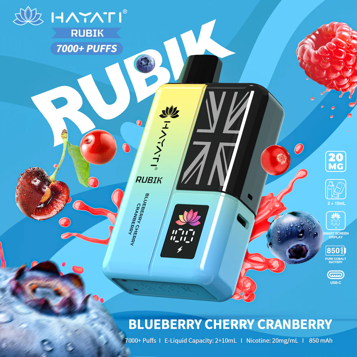 Hayati Rubik 7000+ Puff Rechargeable Vape Pod (Pack of 5)