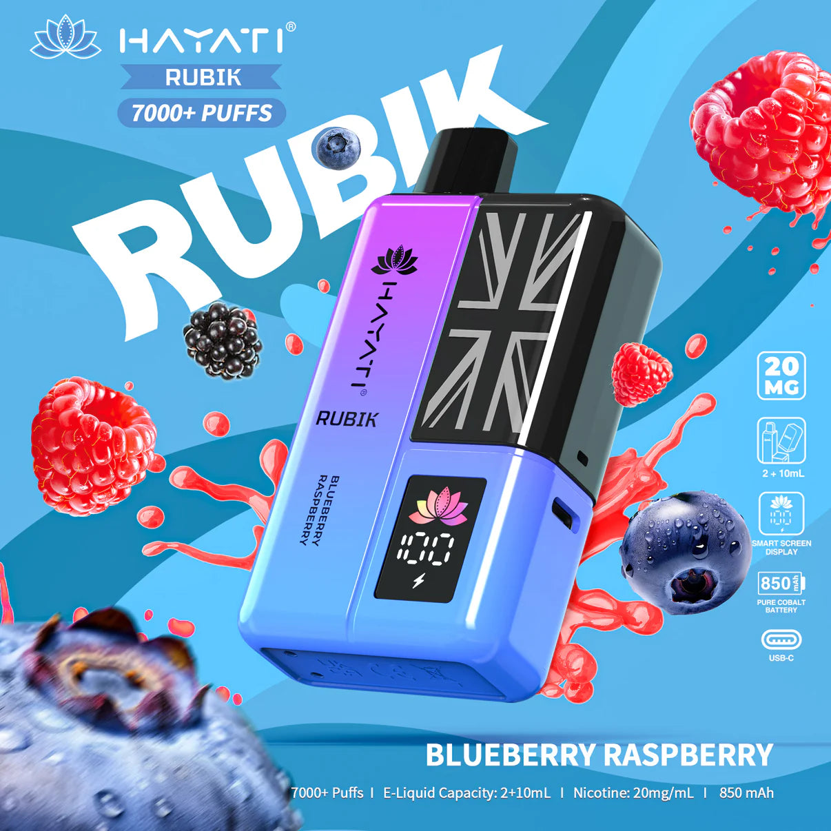 Hayati Rubik 7000+ Puff Rechargeable Vape Pod (Pack of 5)