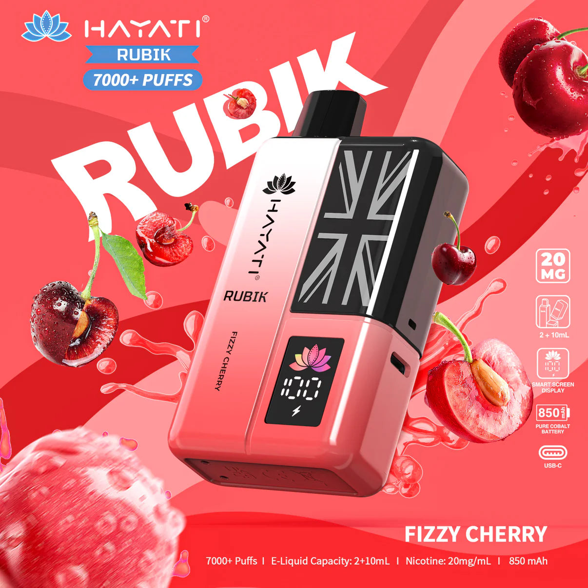 Hayati Rubik 7000+ Puff Rechargeable Vape Pod (Pack of 5)