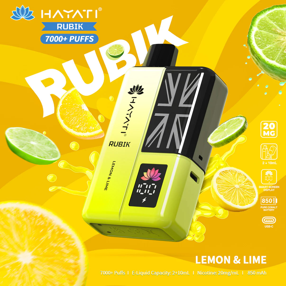 Hayati Rubik 7000+ Puff Rechargeable Vape Pod (Pack of 5)