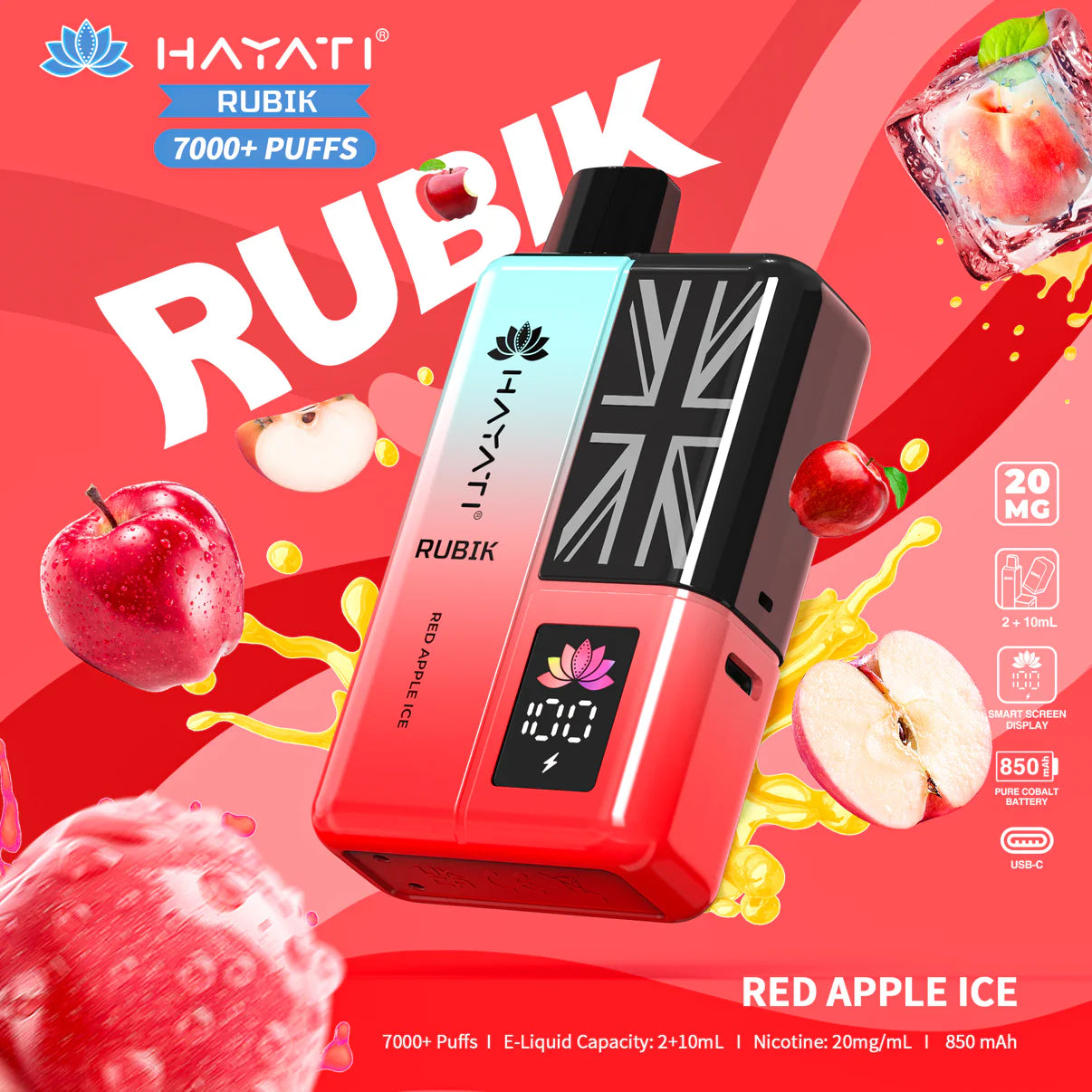 Hayati Rubik 7000+ Puff Rechargeable Vape Pod (Pack of 5)