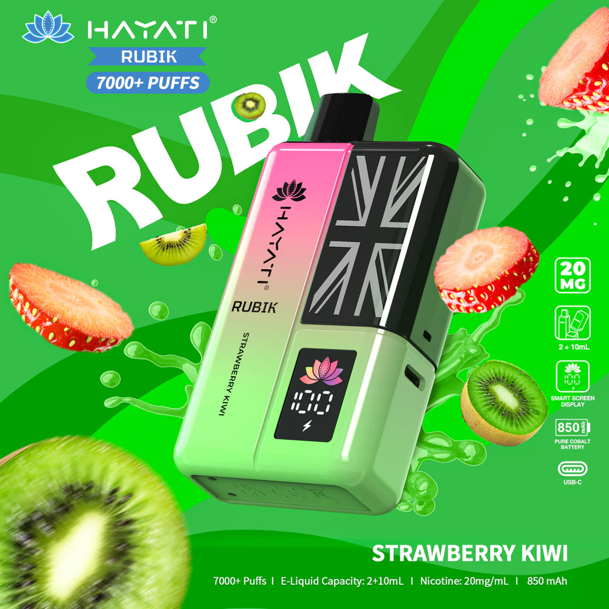 Hayati Rubik 7000+ Puff Rechargeable Vape Pod (Pack of 5)
