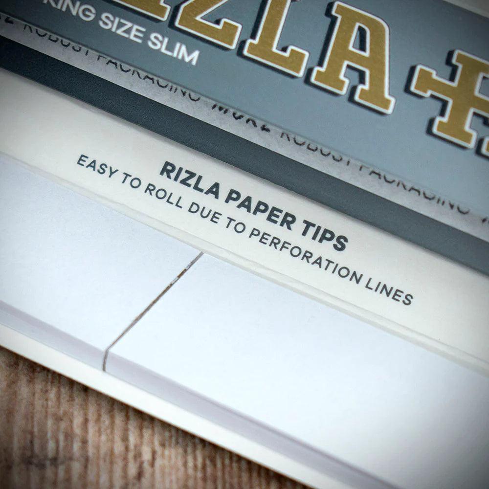 Rizla+ Super Thin King Size Silver Rolling Papers Combi Pack (Full Box of 24)