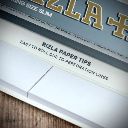 Rizla+ Super Thin King Size Silver Rolling Papers Combi Pack (Full Box of 24)