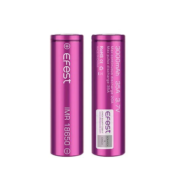 Efest IMR 18650 3000mAh 35A Batteries- Pack of 2