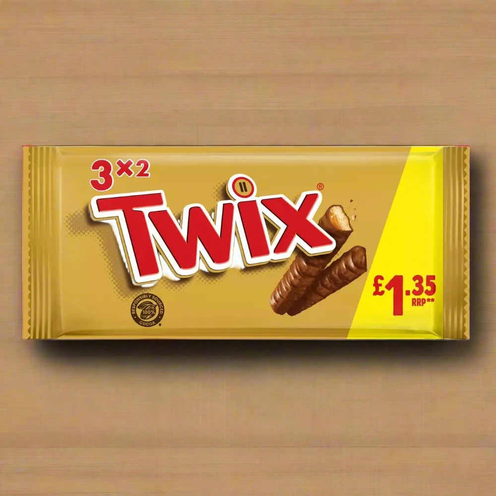 Twix 3x2 Packs Chocolate 120g (Pack of 24)