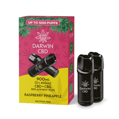 Darwin CBD (2x450mg) CBD Replacement Pods 1,200 Puffs
