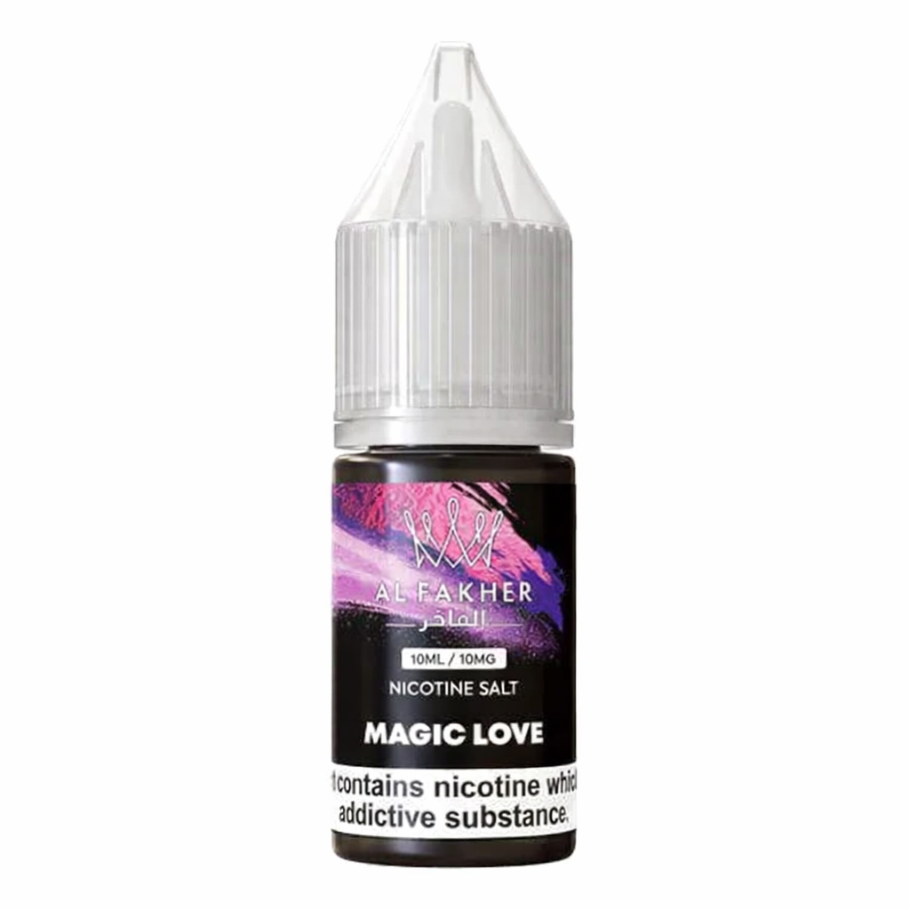 Al Fakher Nicotine Salt 10ml bottle shown upright on a plain background with branded label and safety warning visible.