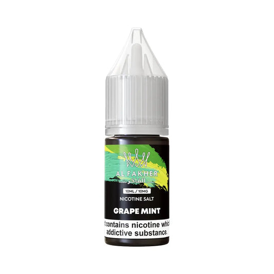 Al Fakher Nicotine Salt 10ml bottle shown upright on a plain background with branded label and safety warning visible.